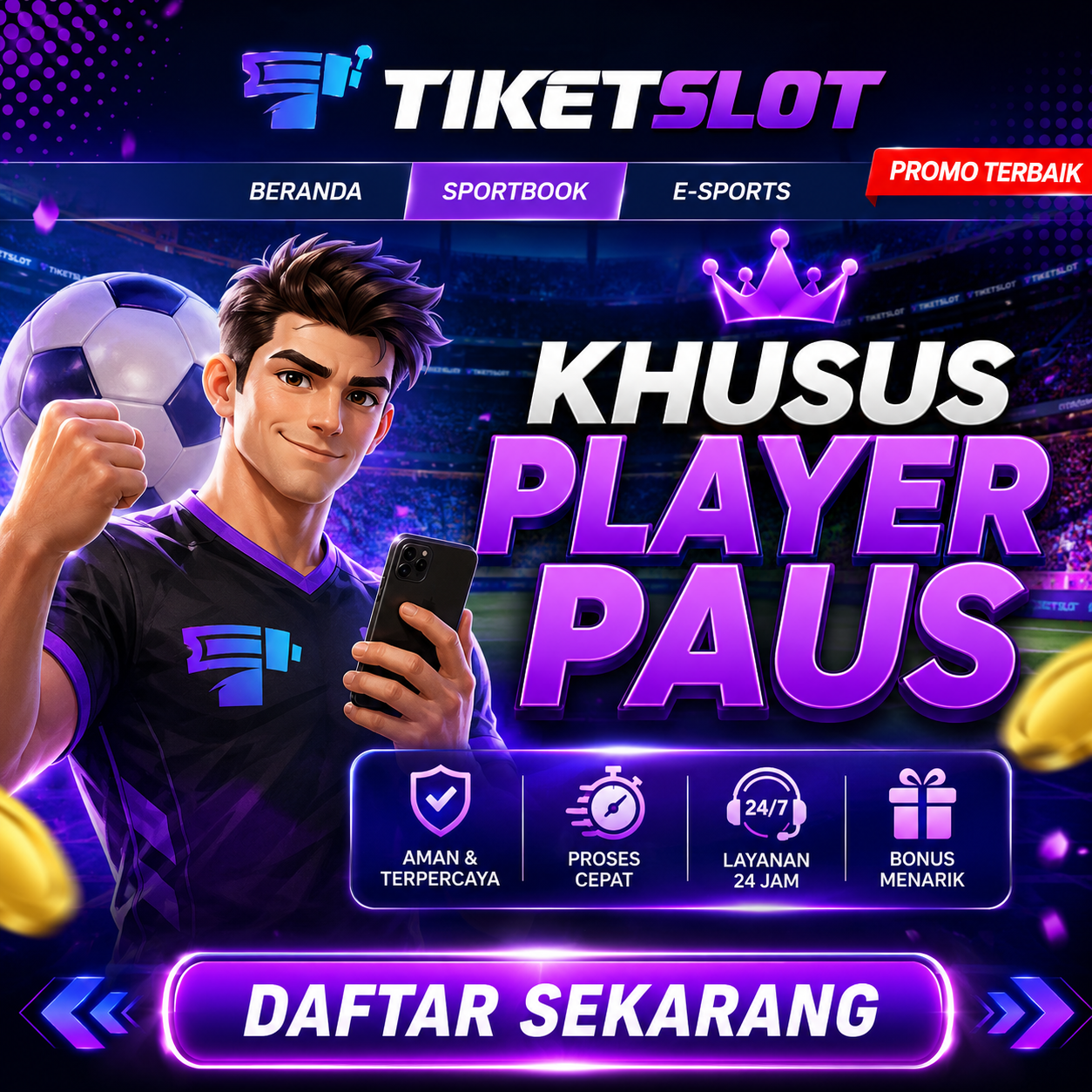 Banner komunitas game TIKETSLOT